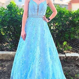 Cinderella prom dress with gorgeous designs and gems